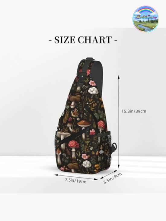 Sling Backpack Unisex Crossbody Chest Bag Hiking Travel Polyester Adjustable main image 6
